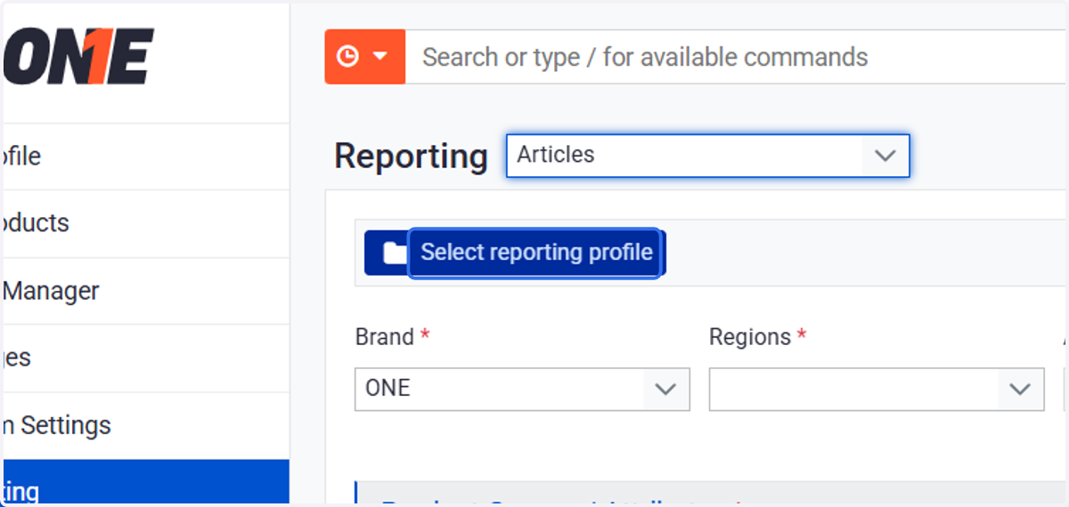 Next time you attempt to generate a report of the same type, you will be able to see the just created profile(s)