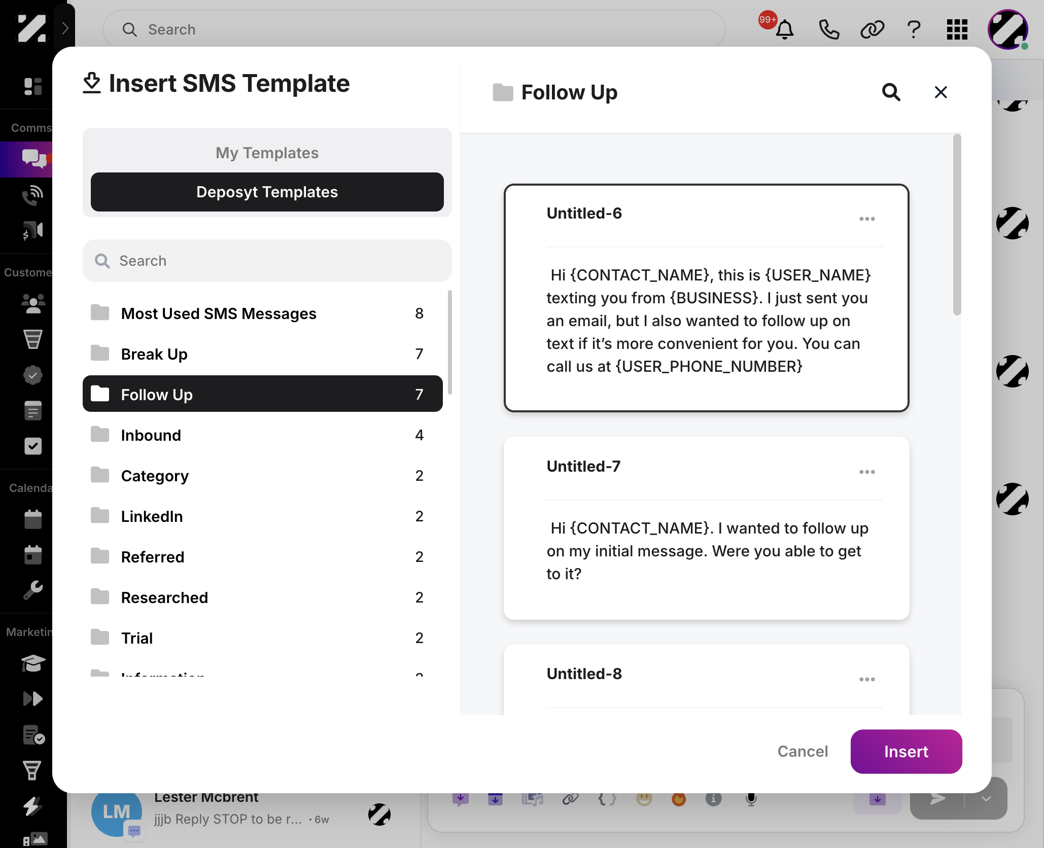 then simply click the insert button.