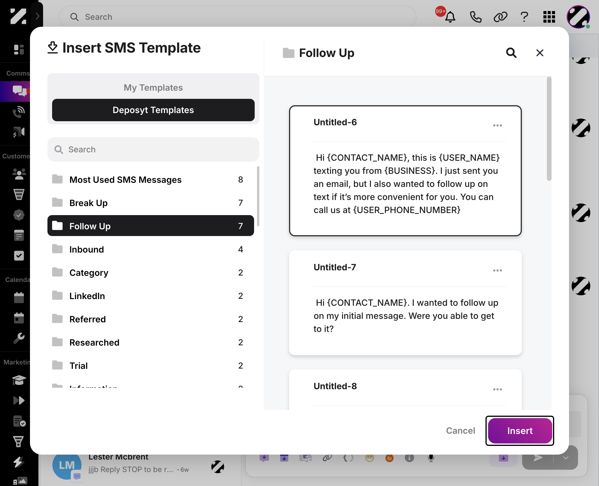 then simply click the insert button.