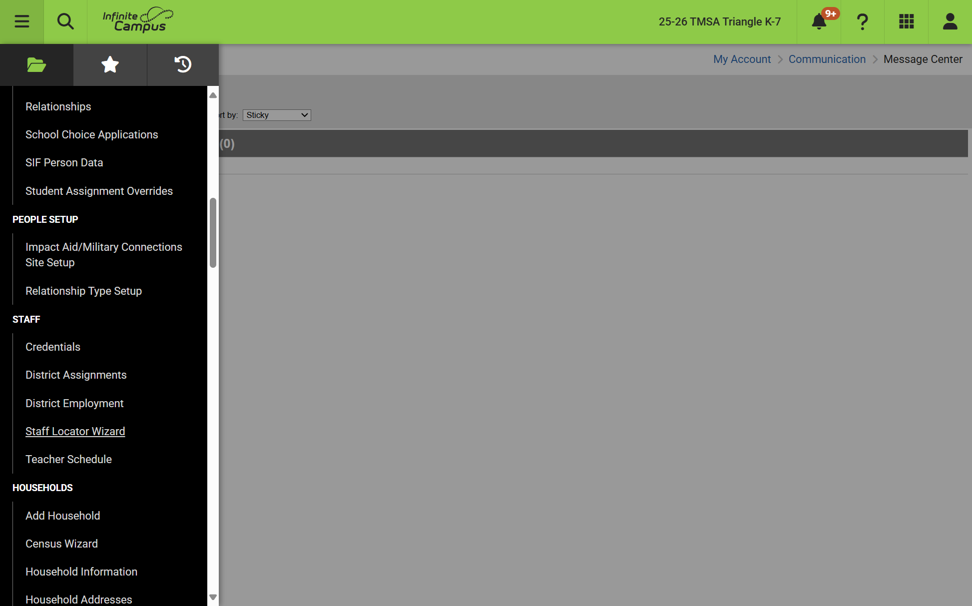 Click on Staff Locator Wizard