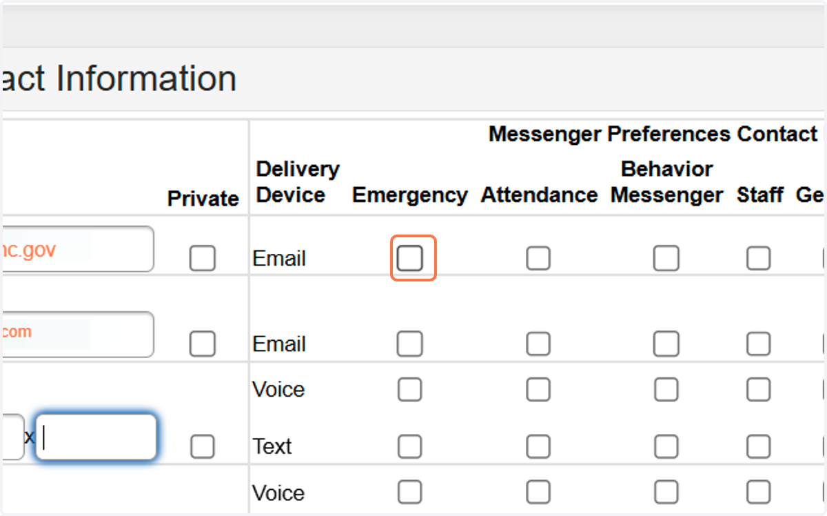 Add the check boxes as needed