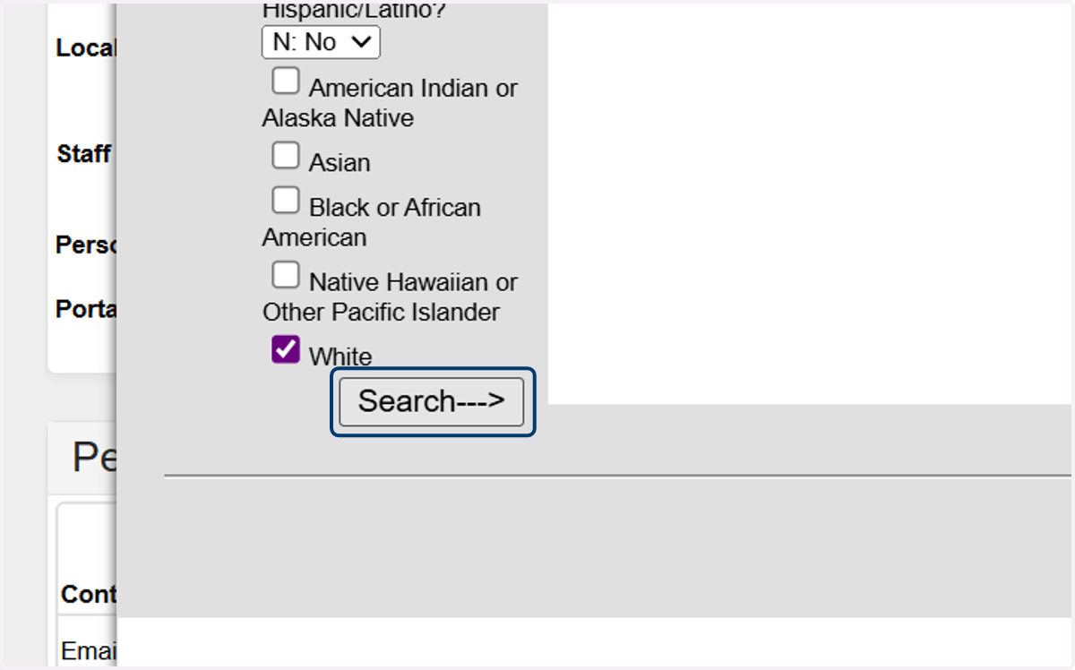 Select the user that matches your staff person. Confirm the Staff UID