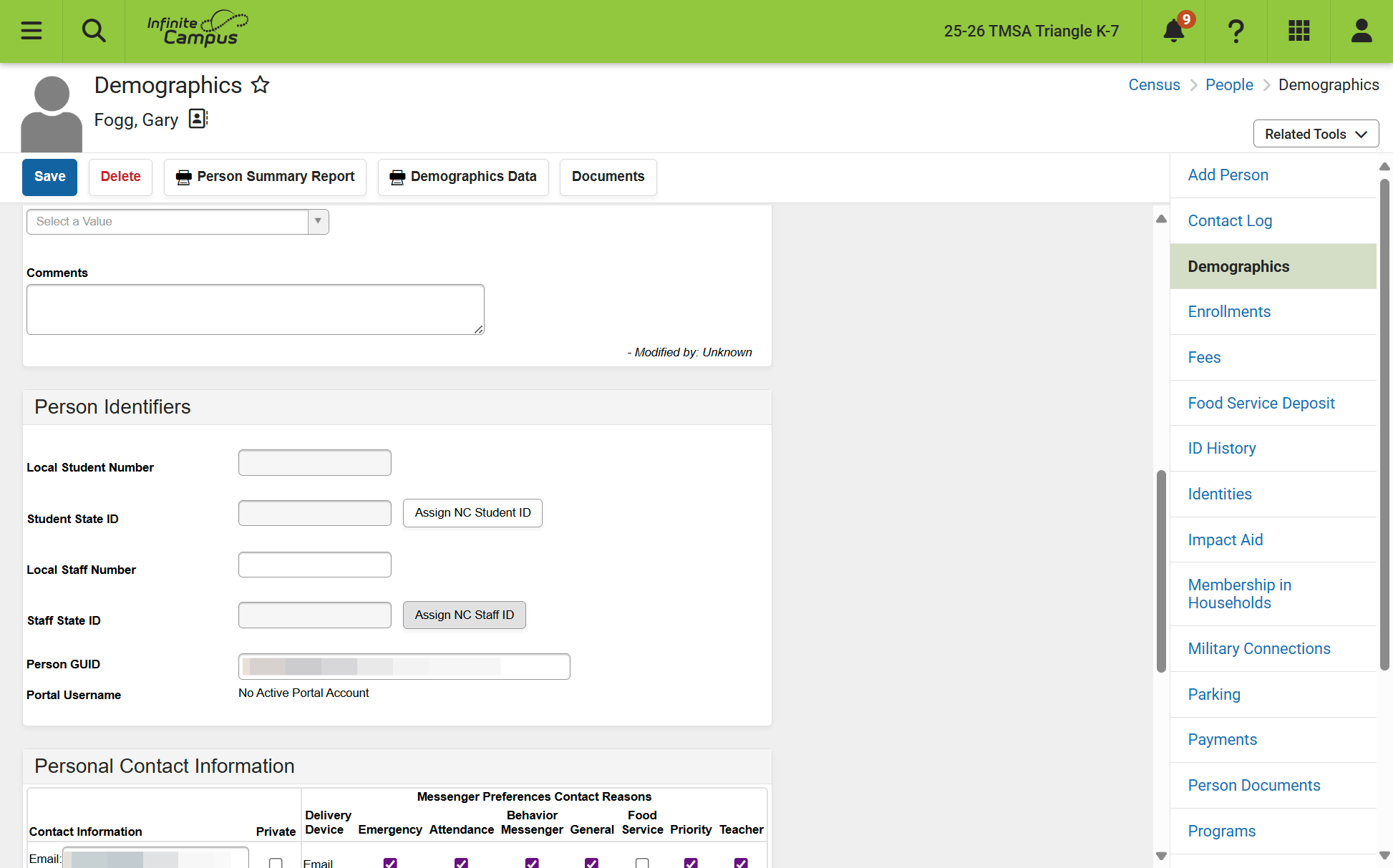 Click on Assign NC Staff ID