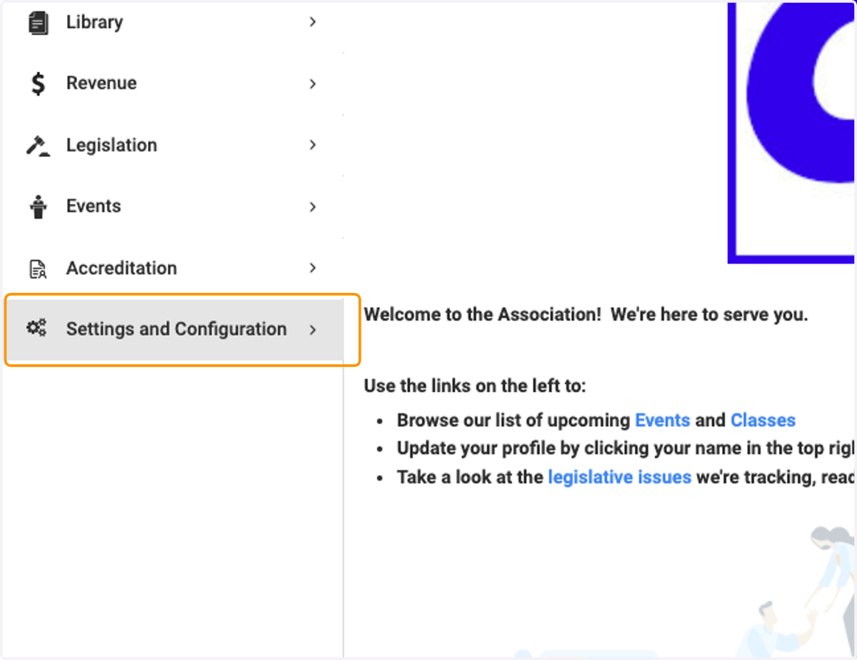 Click on Settings and Configuration