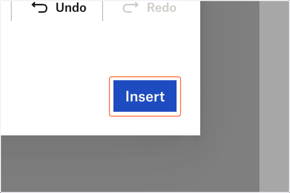 Click on Insert