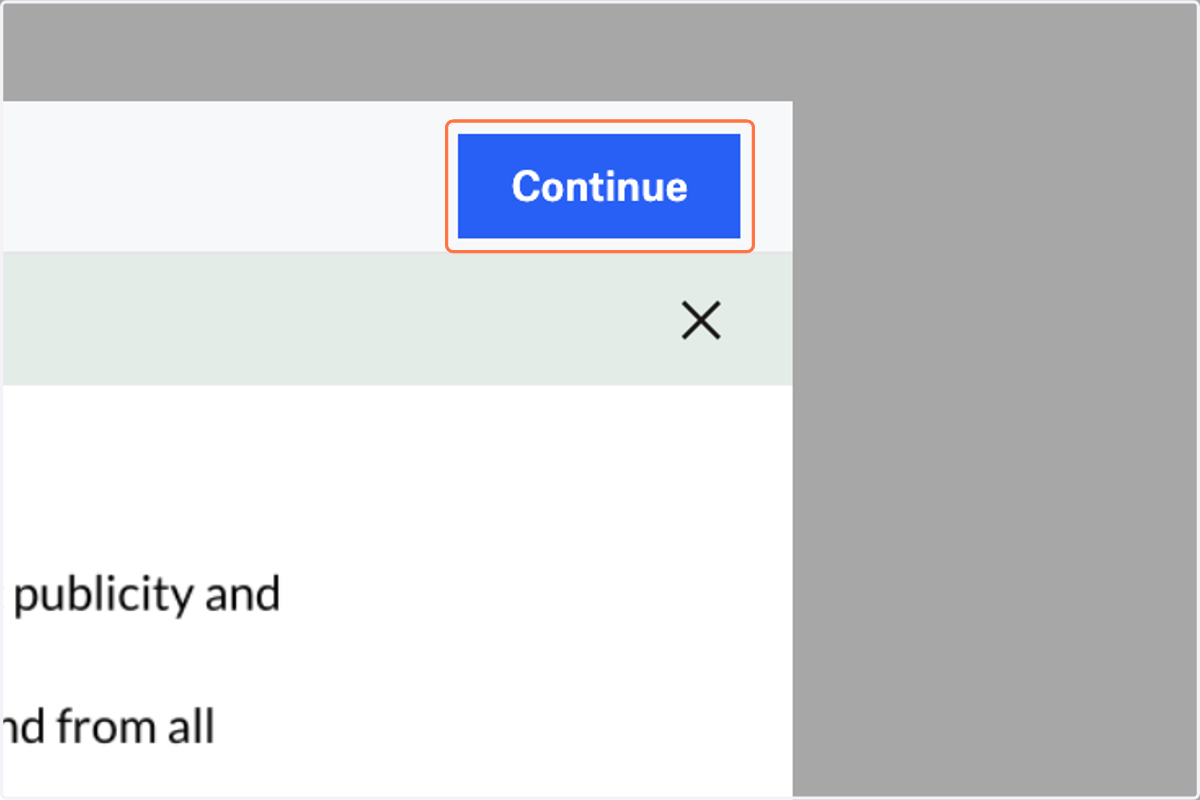 Click on Continue
