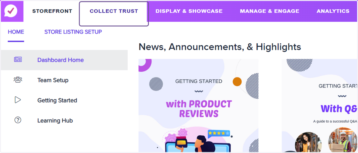 Click on Collect Trust