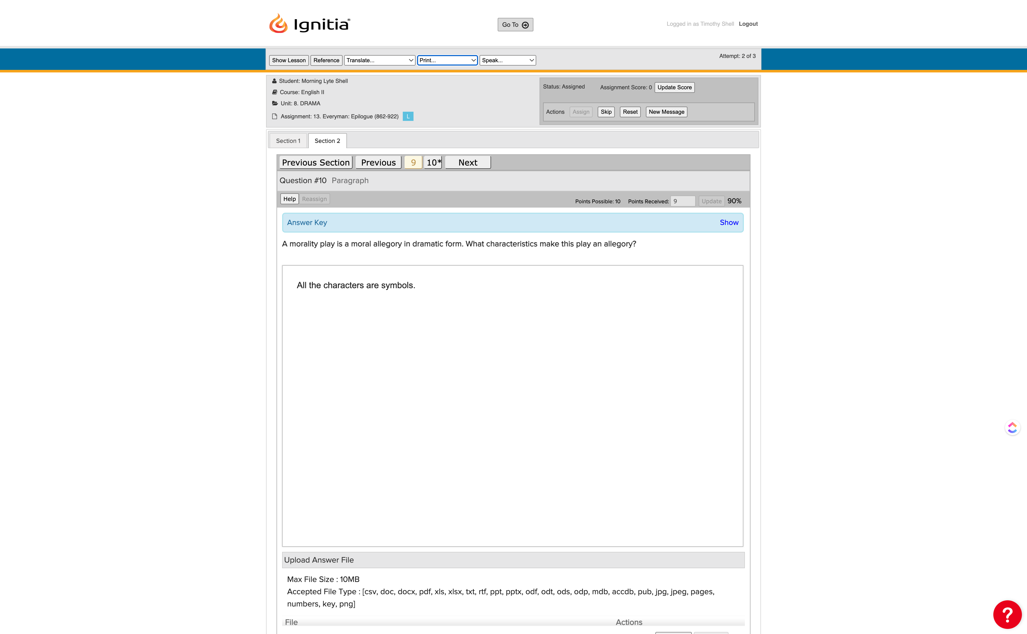 To get to the student gradebook, find the 'Go To' button at the top of the page.