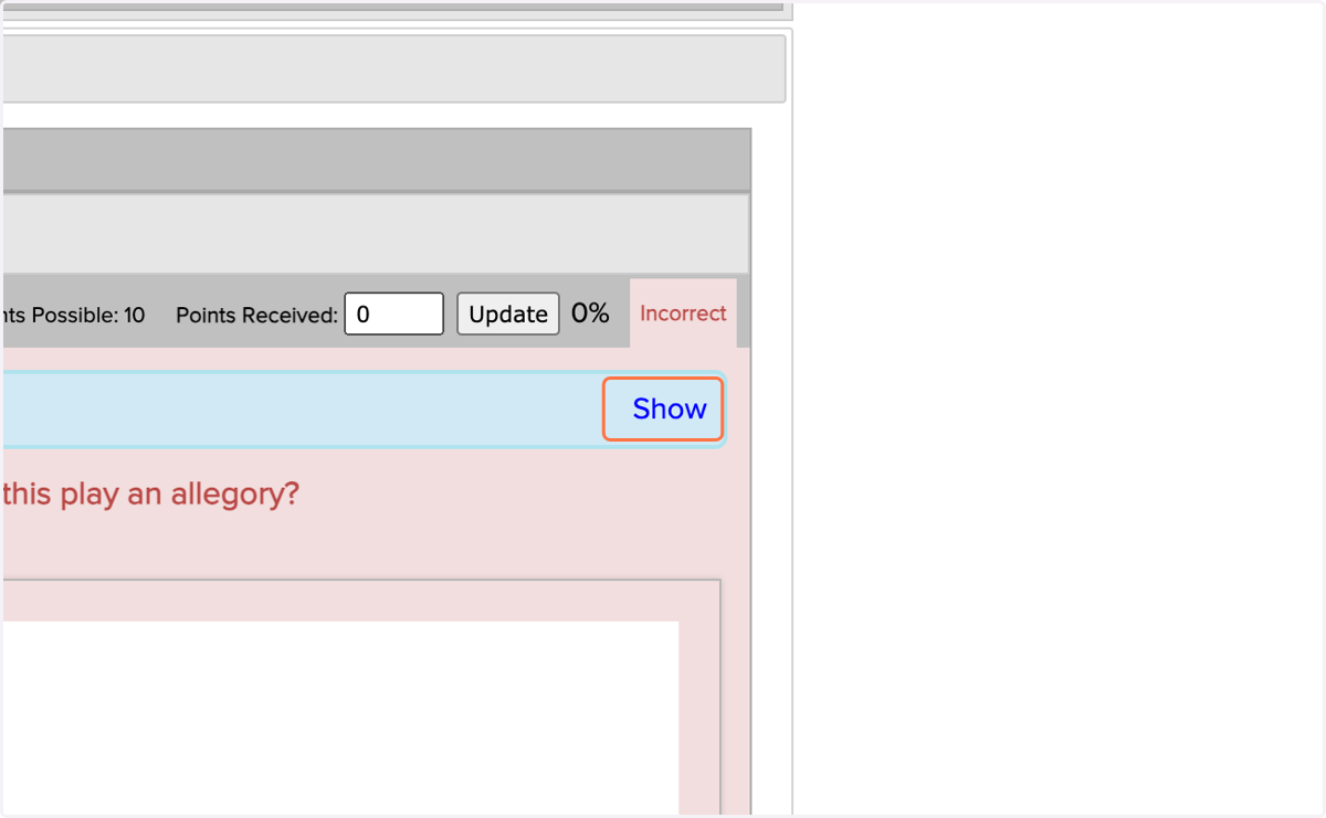 You may view the answer key by clicking on 'Show', and close it by clicking again.