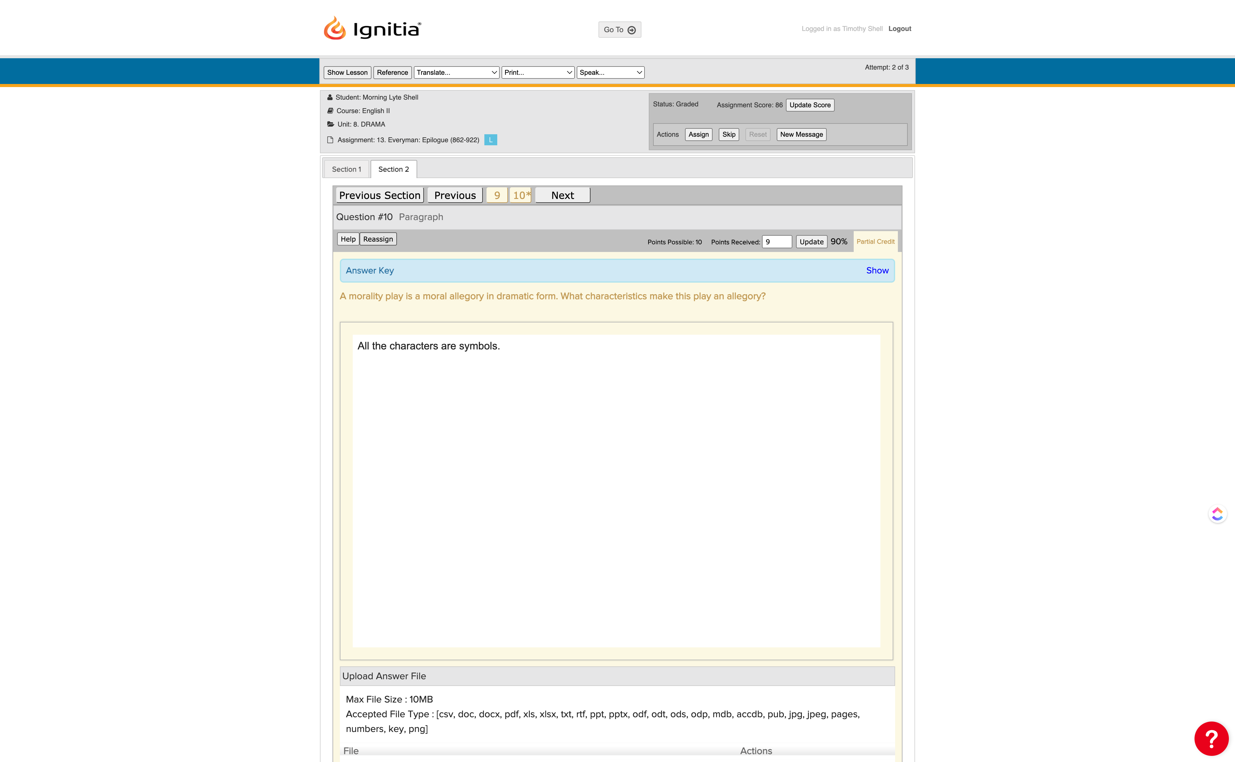 Just click on 'Reassign', next to the 'Help' button