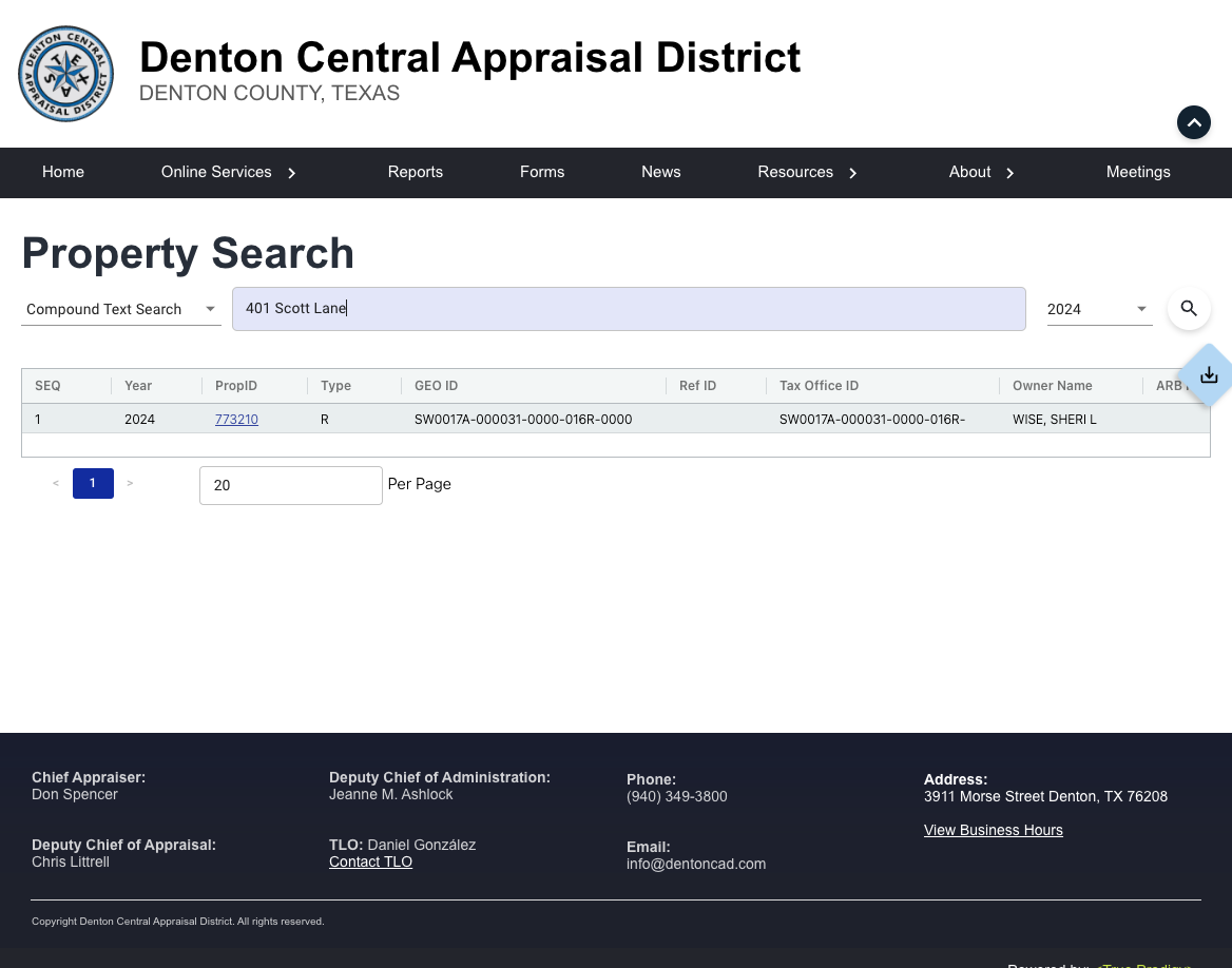 Select your Property