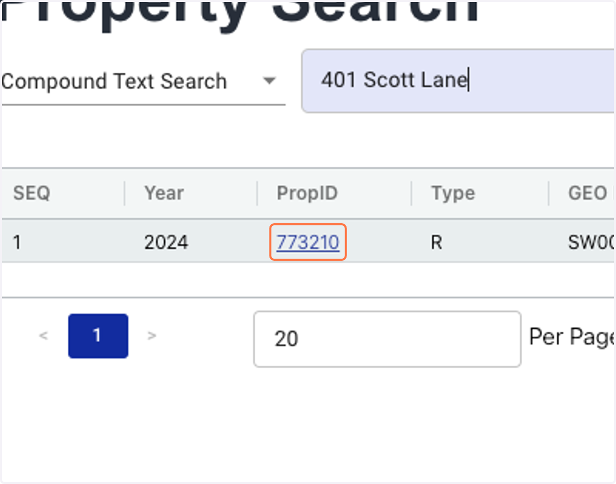 Select your Property
