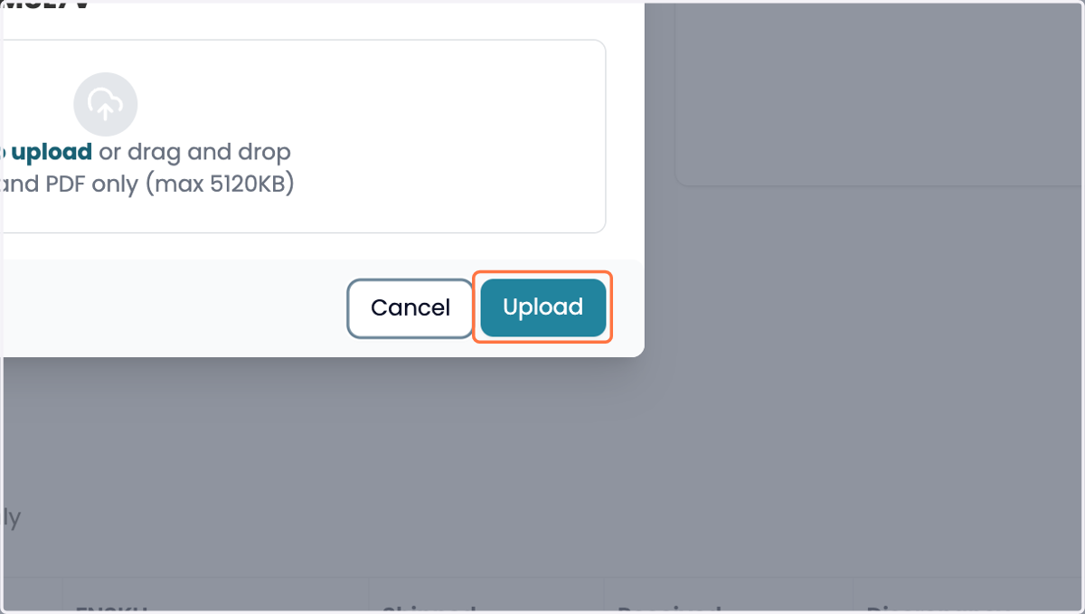 最後に"Upload" をクリックして完了です。
