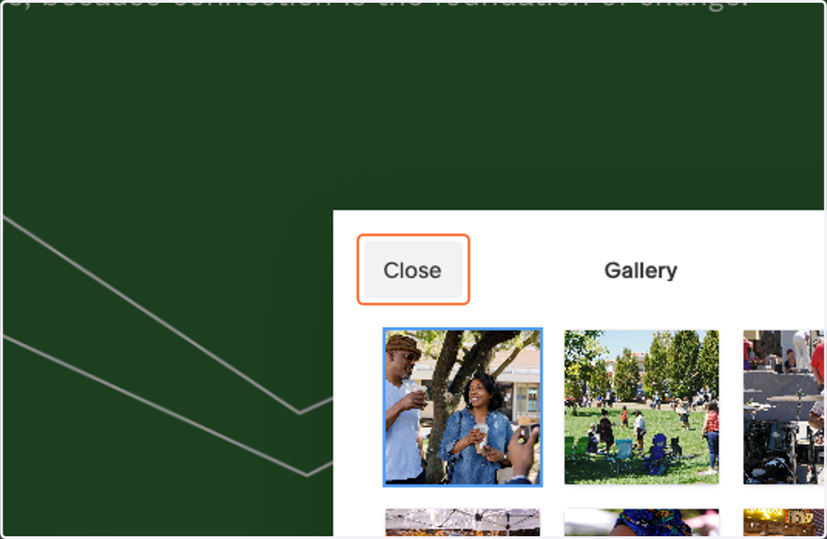 Click on Close