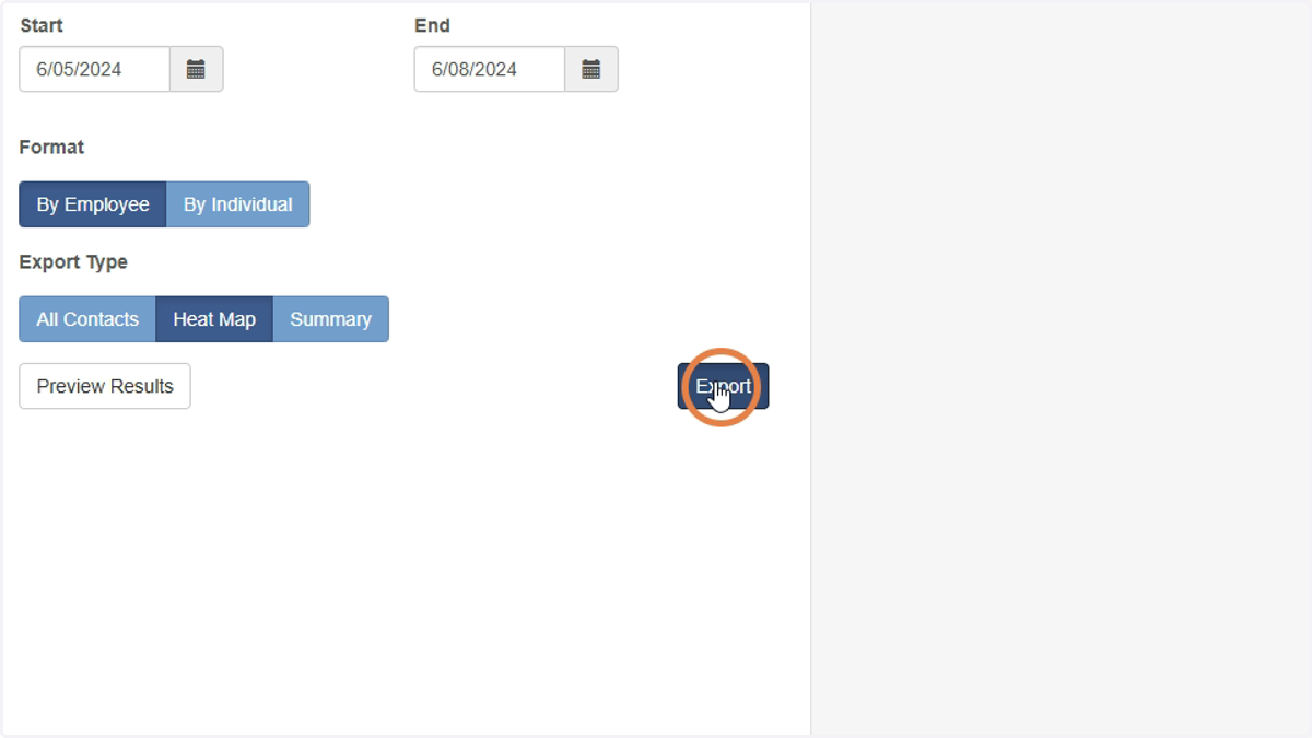 Click Export