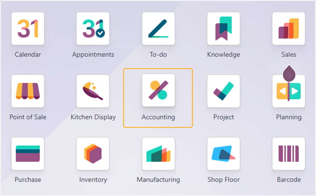Click on Accounting