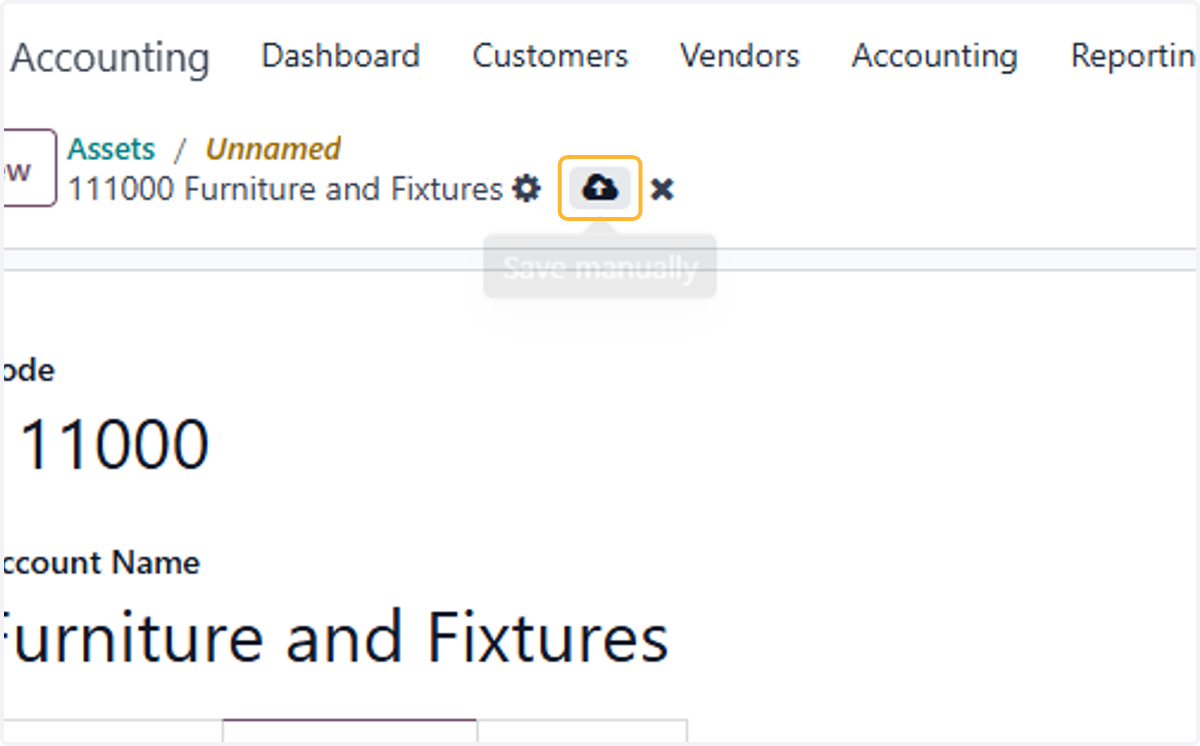 Click on Save manually