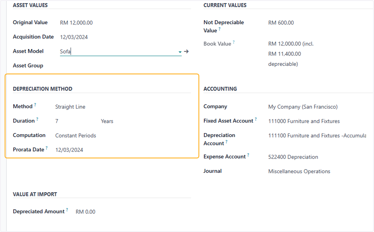 Depreciation Policy automatically update according to Asset Model