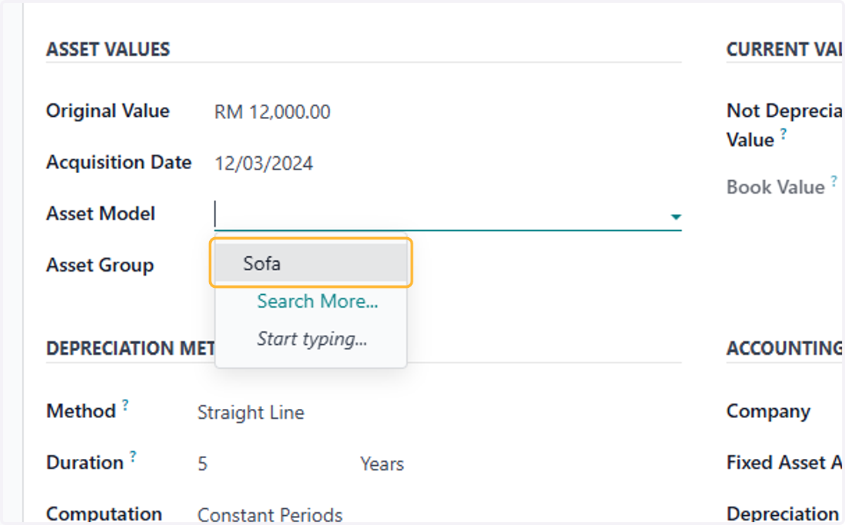 Select Asset Model