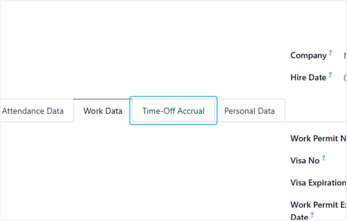 Click on Time-Off Accrual