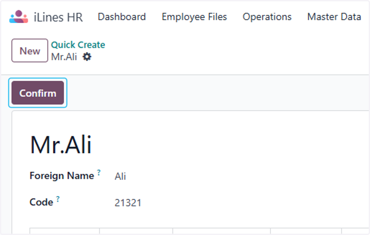 Click on Confirm