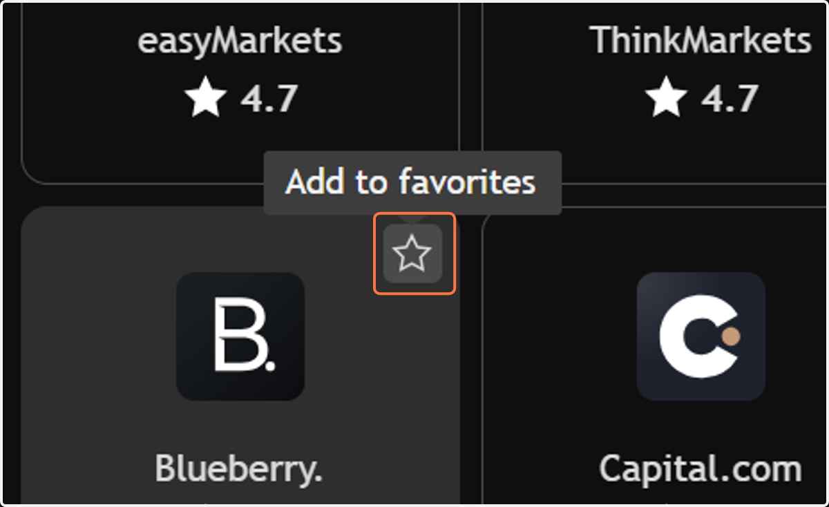 Hover over the Blueberry logo, then click the ⭐ (star icon) to add it to your favorites.