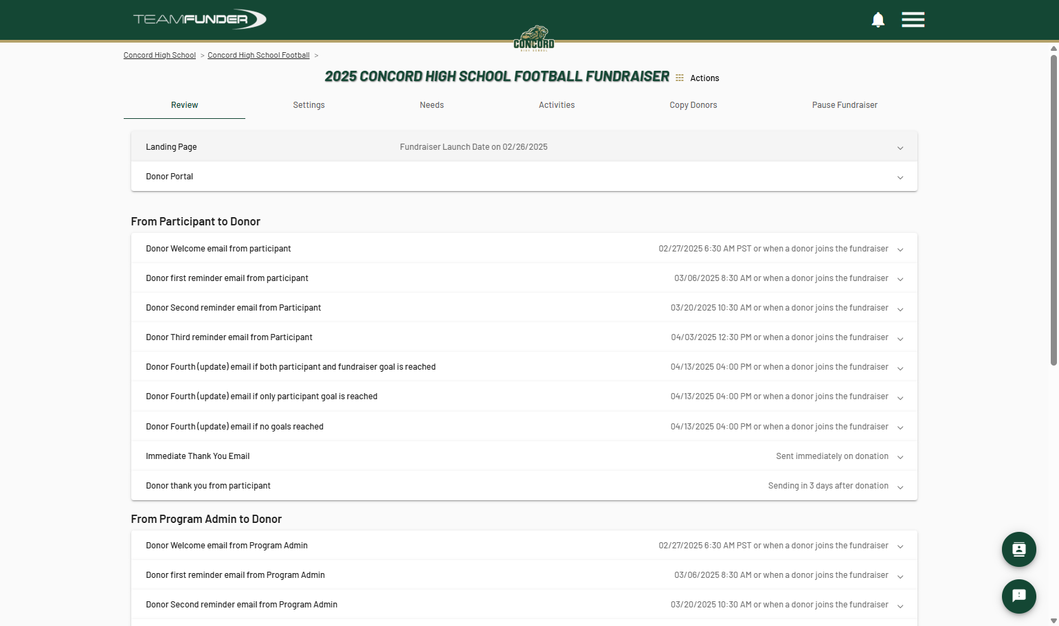 Click on Landing Page…
