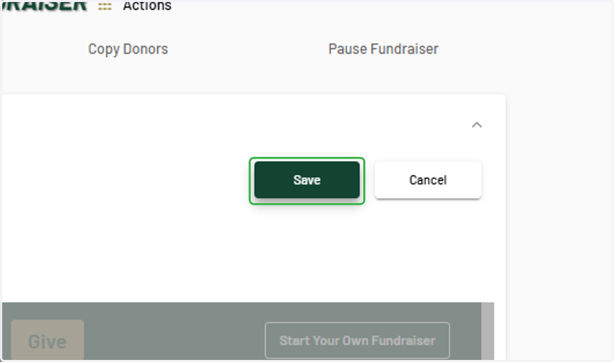 Click on Save