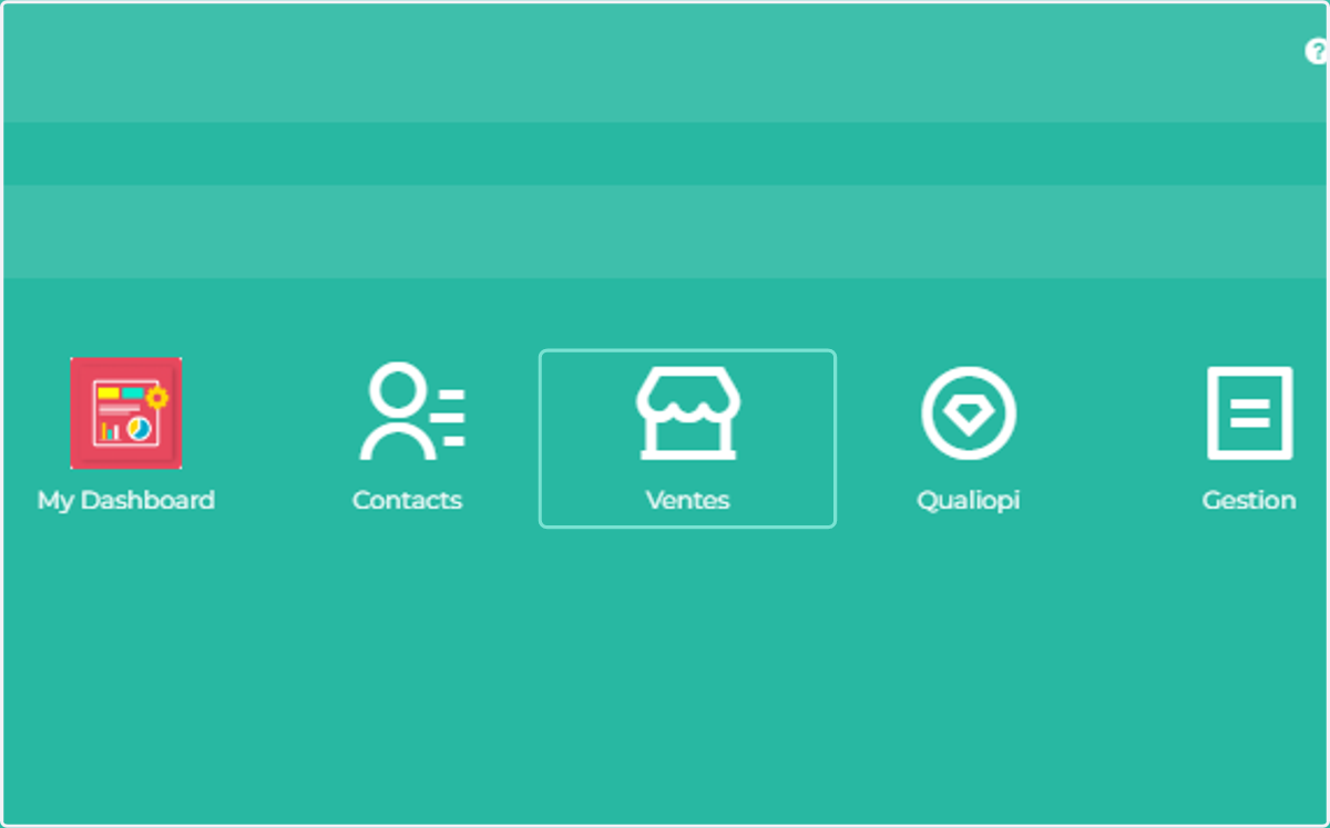 Cliquez sur l'application "VENTES"