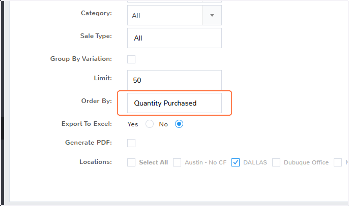 Quantity Purchased