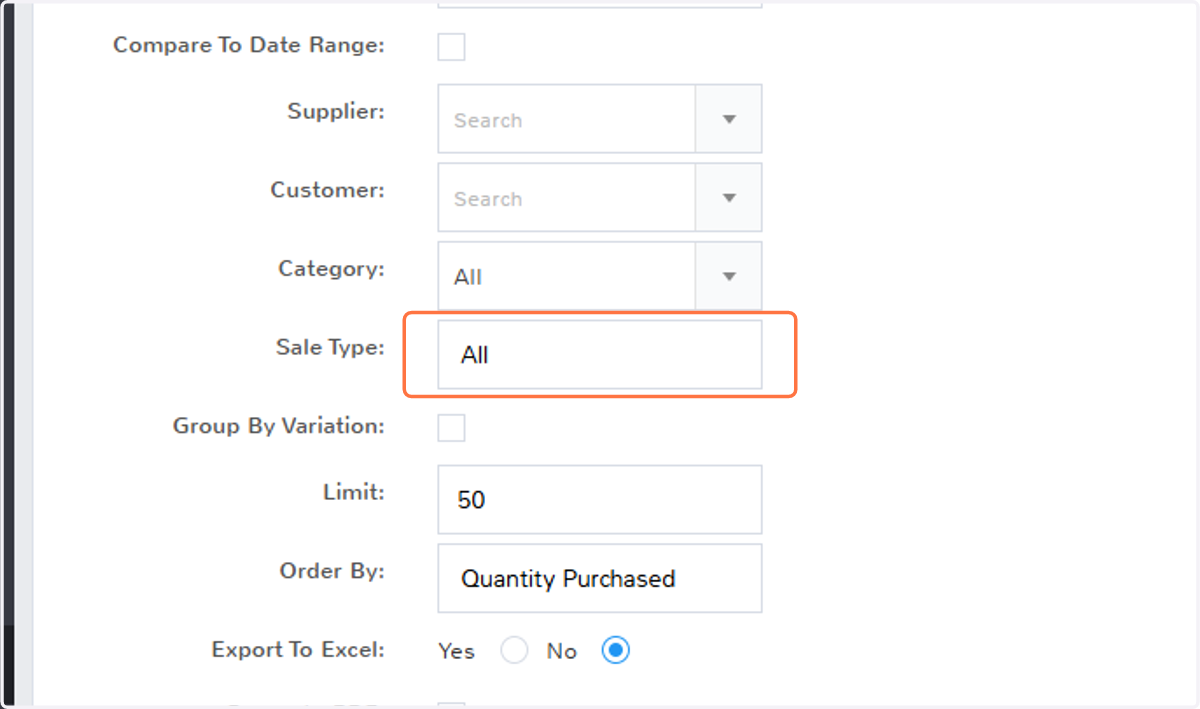 Sale Type