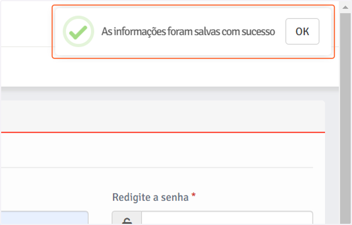 As informações foram salvas com sucesso, o novo morador está cadastrado!