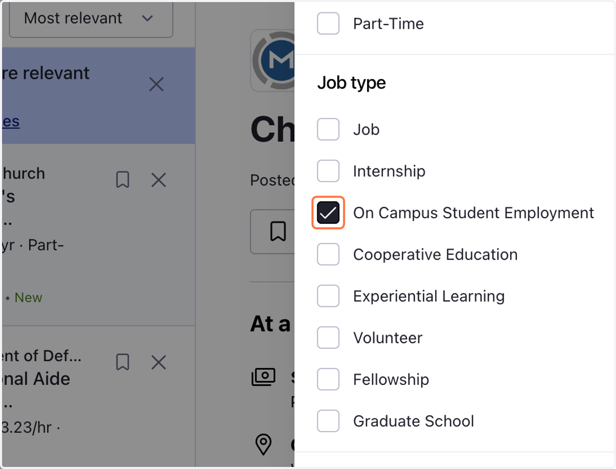 Check On Campus Student Employment