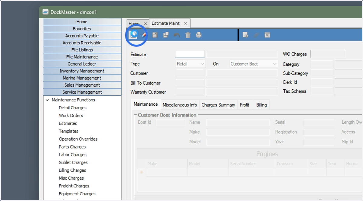 Create a new Estimate