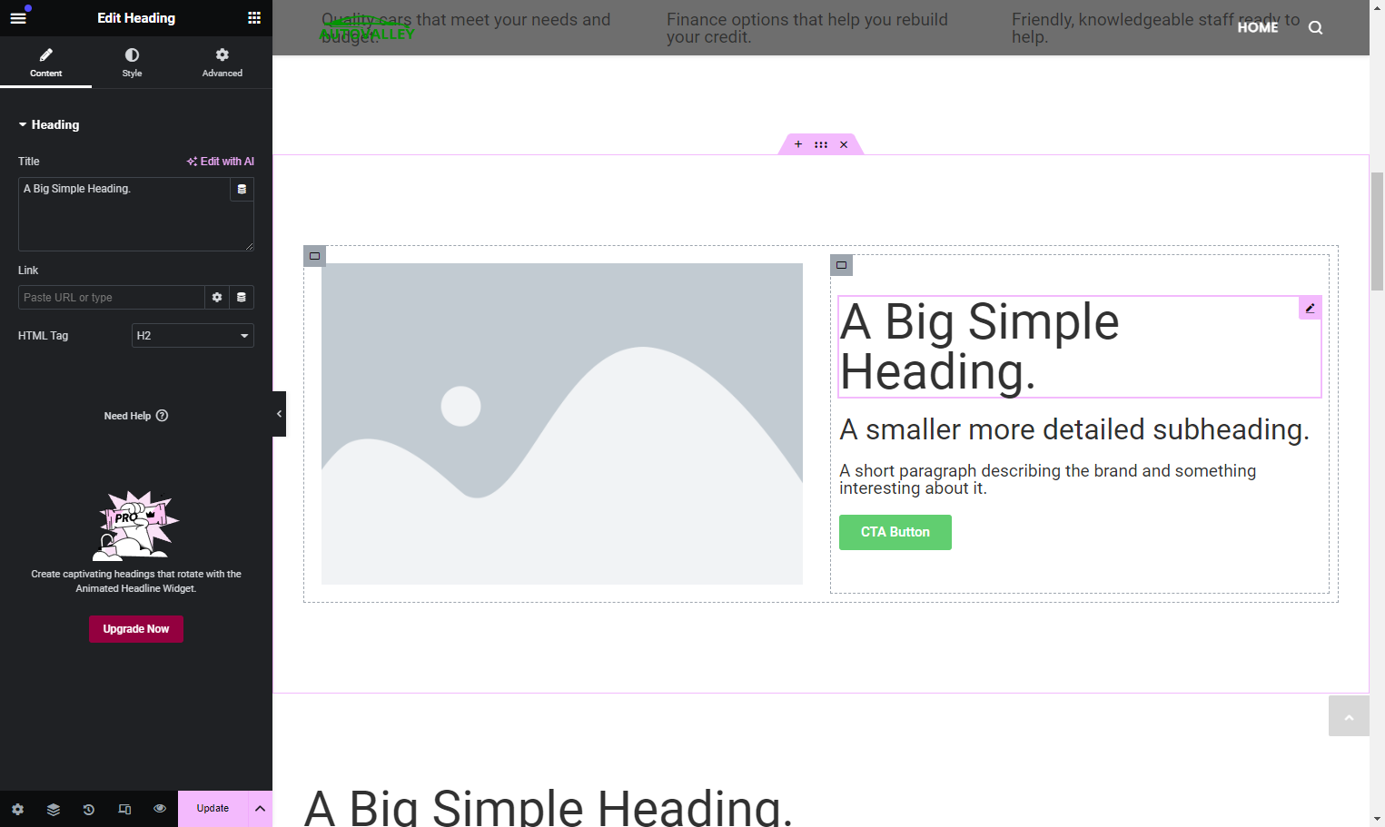 And paste each of them into their corresponding placeholders on the Home Page in the About us Section