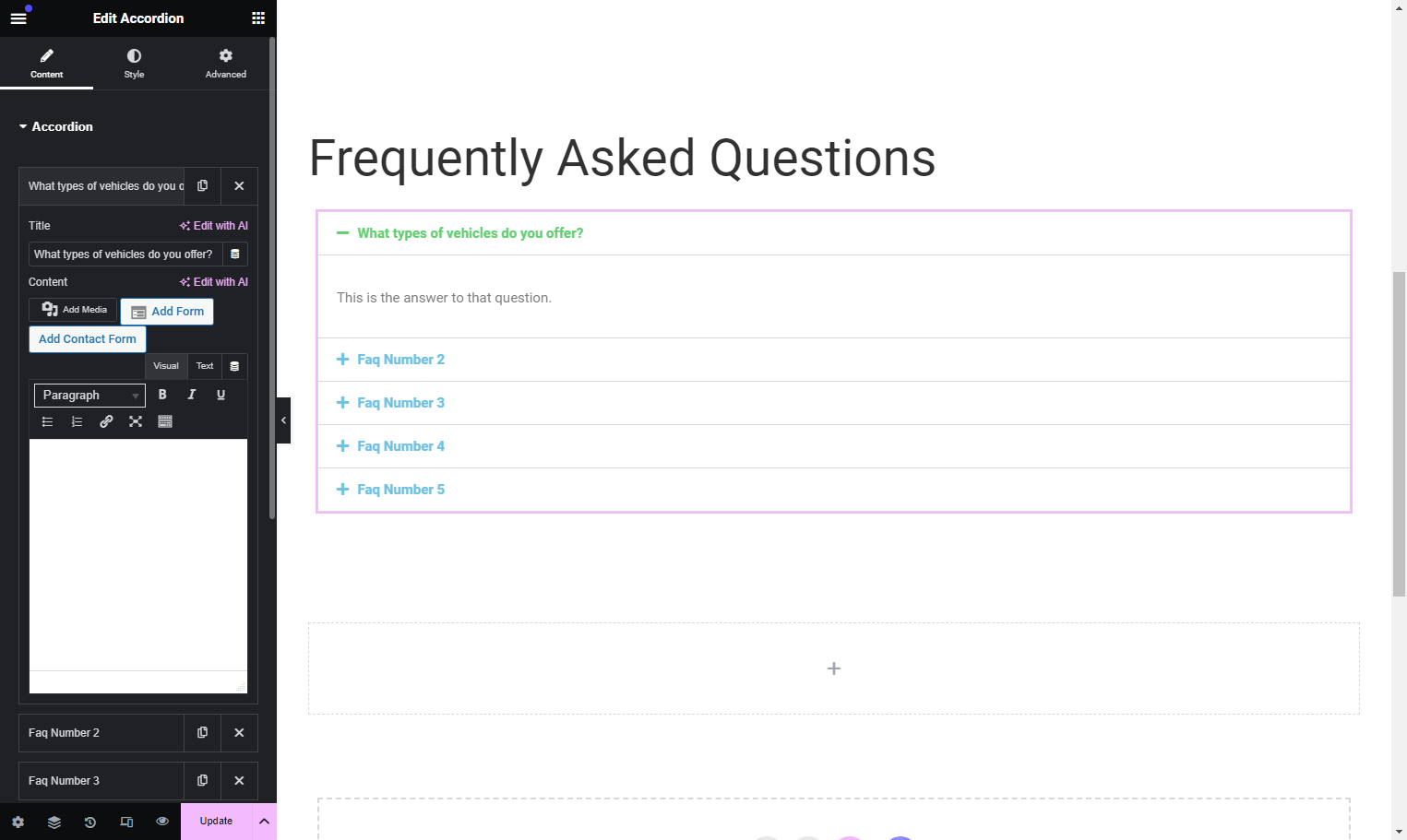 Paste each of the answers into their corresponding questions text area