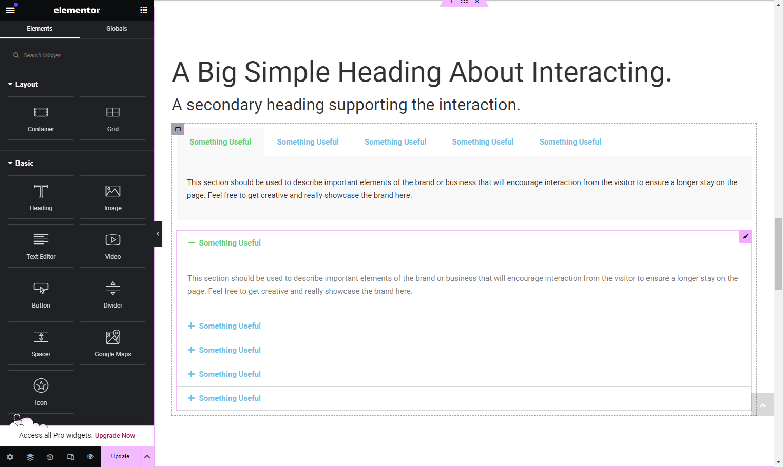 Remove the opposite element from the contact page