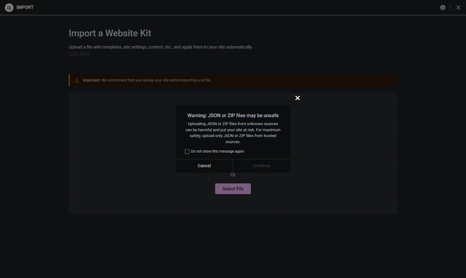 Click on Continue