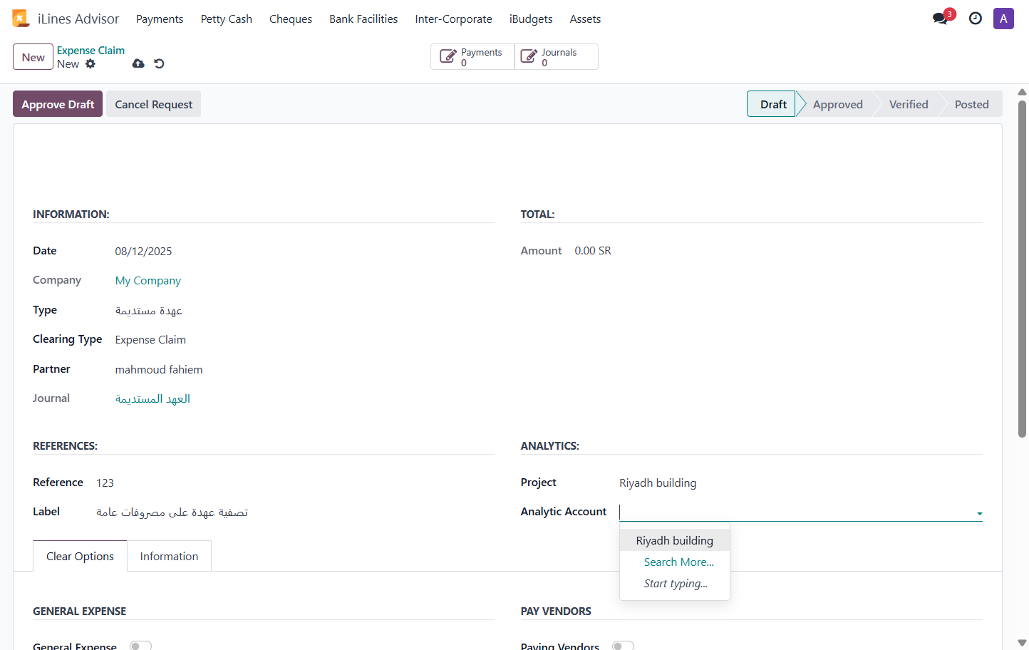 Analytics selection