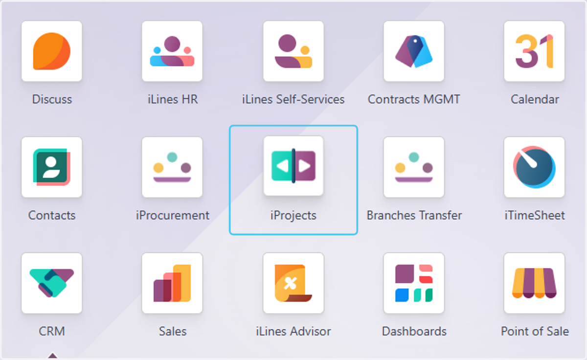 Click on iProjects