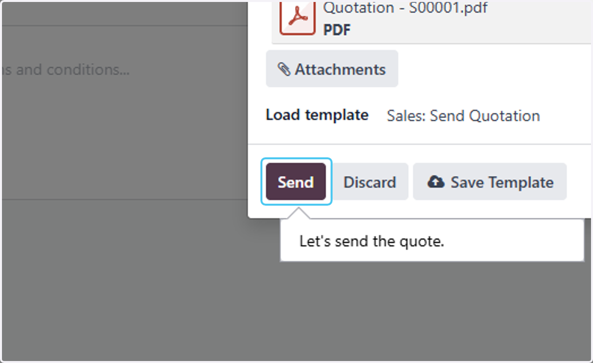 Click on Send