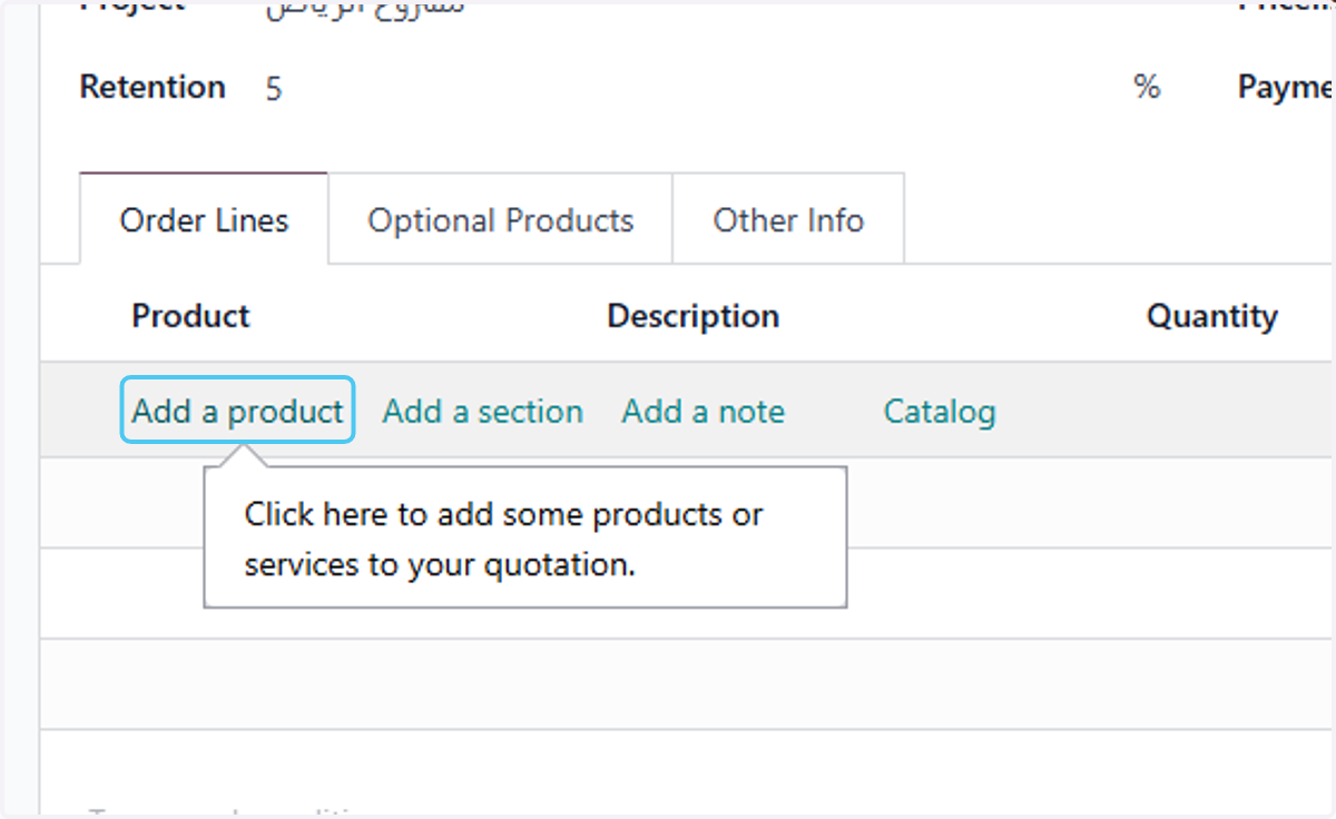 Click on Add a product