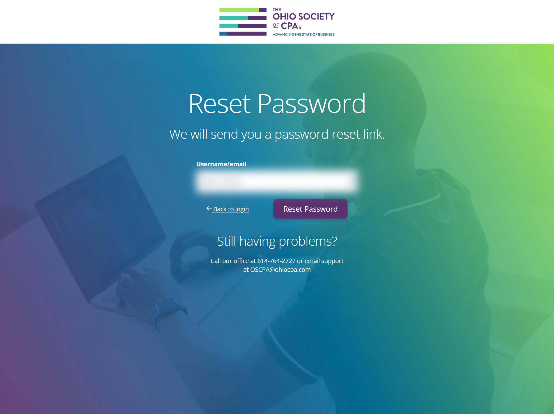 Enter your username or email