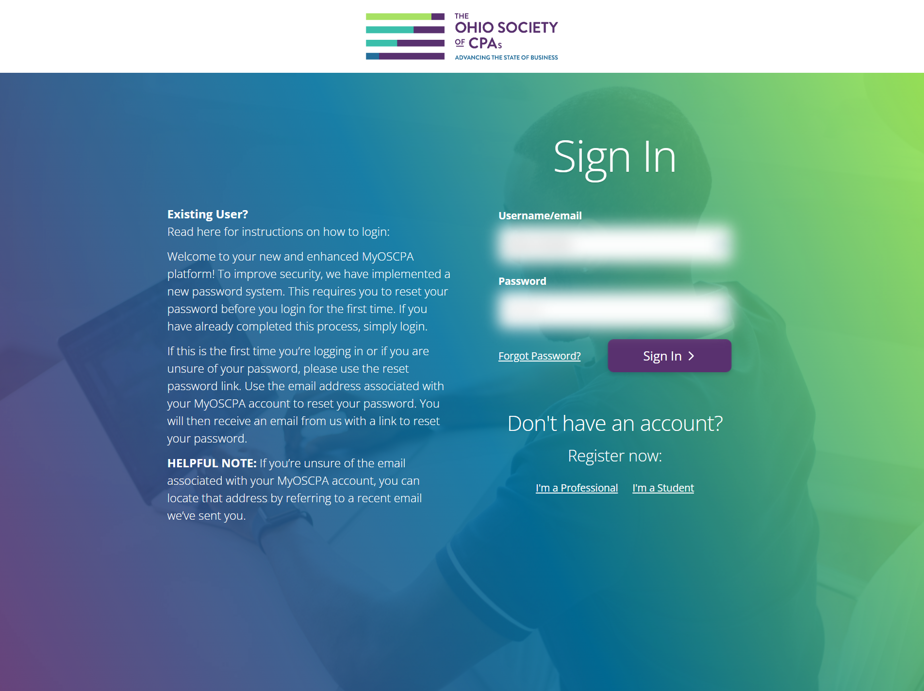 Click on Forgot Password?