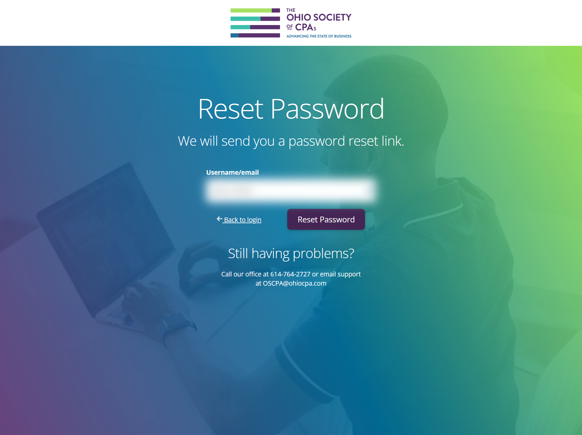 Click on Reset Password