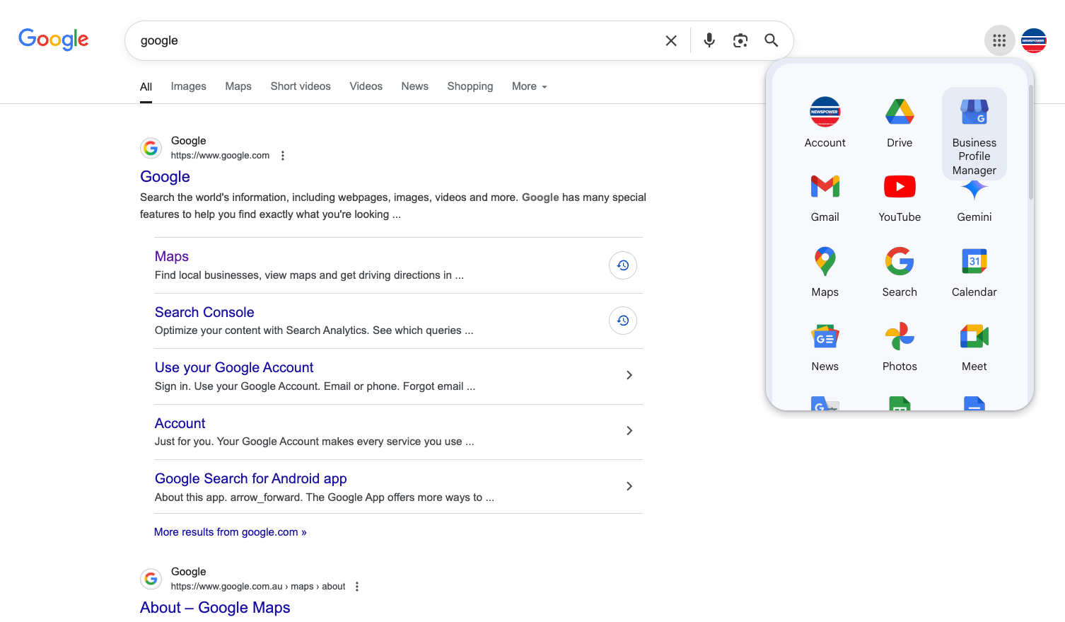 Click on Business Profile Manager