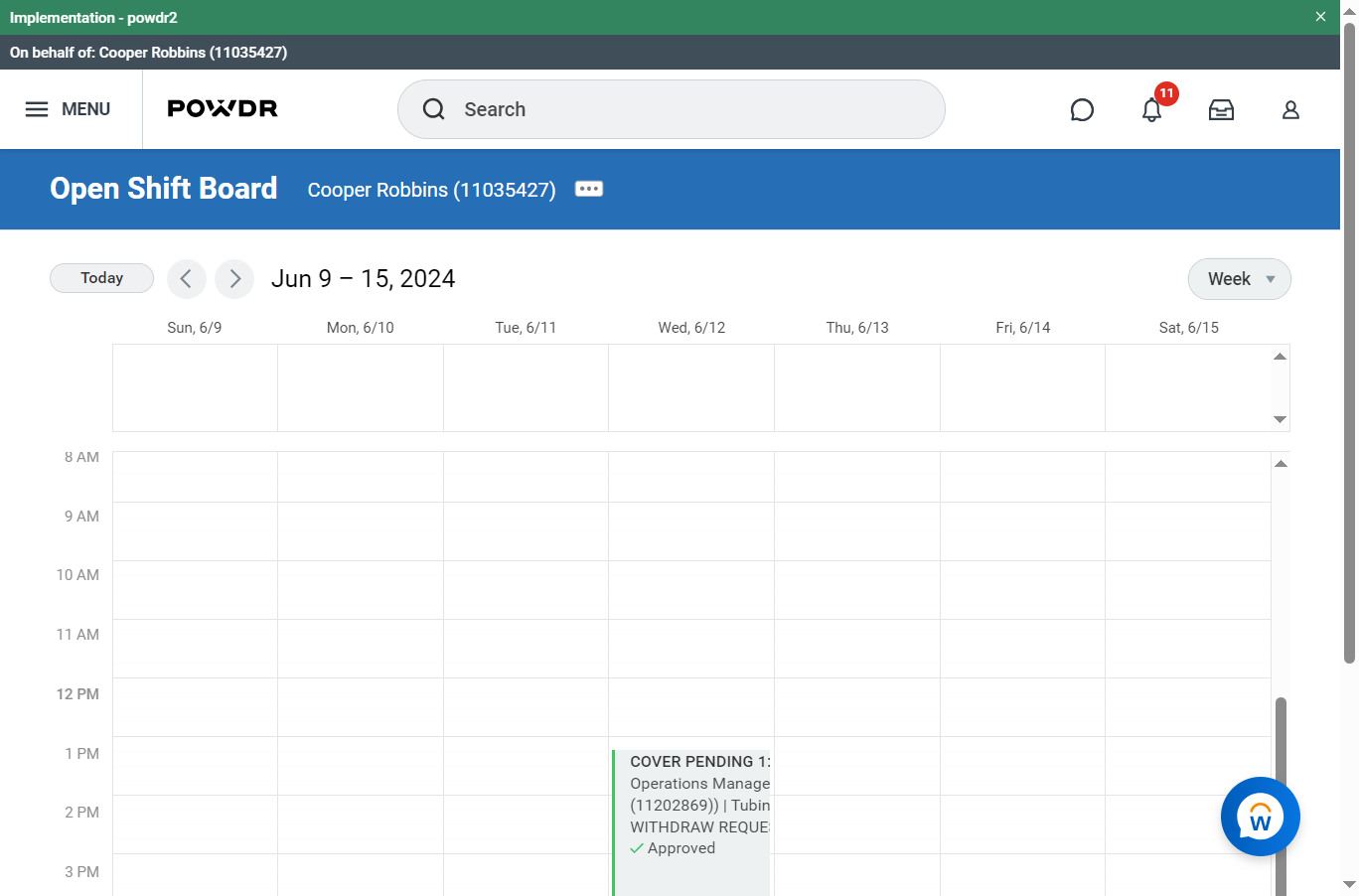 Click on Open Shift Board…