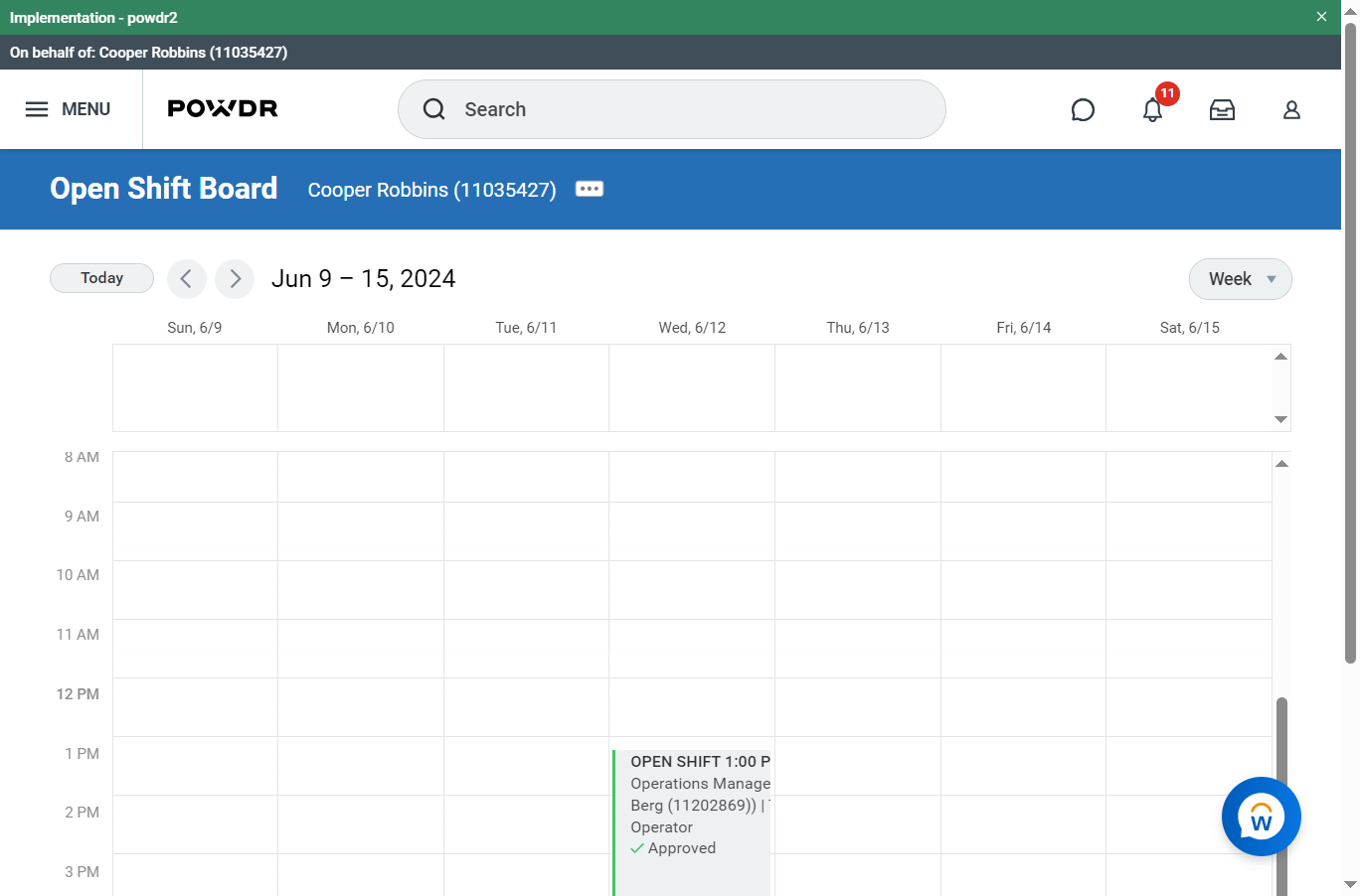 Click on Open Shift Board…