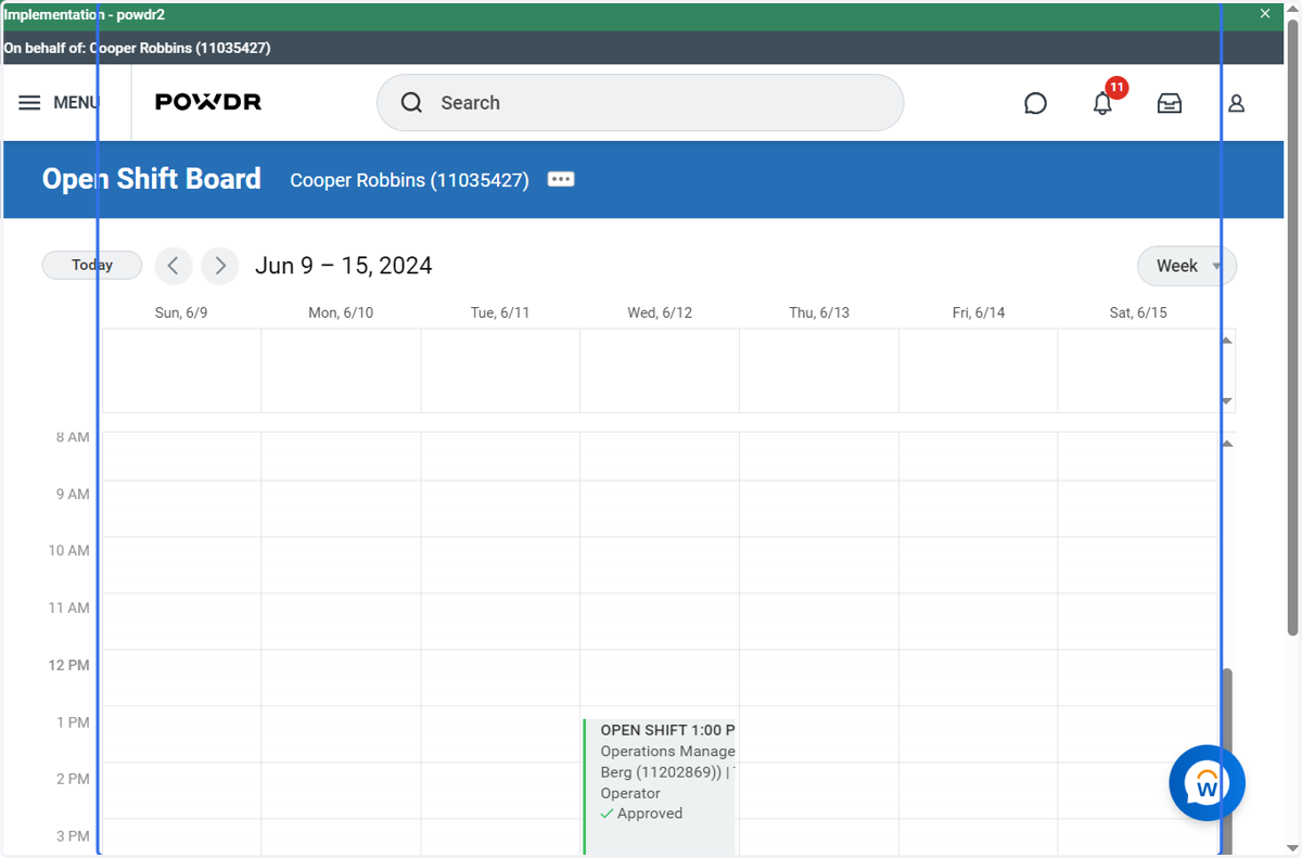 Click on Open Shift Board…