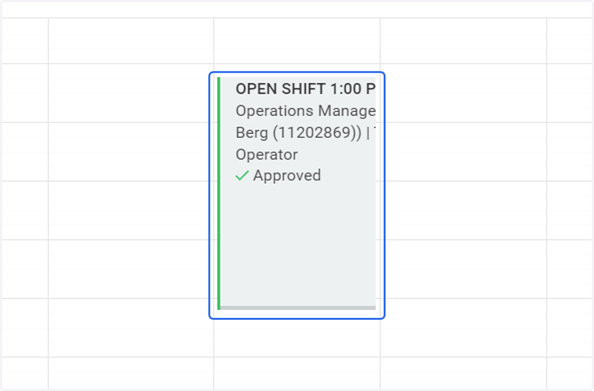 Click on the OPEN SHIFT that you want to cover.